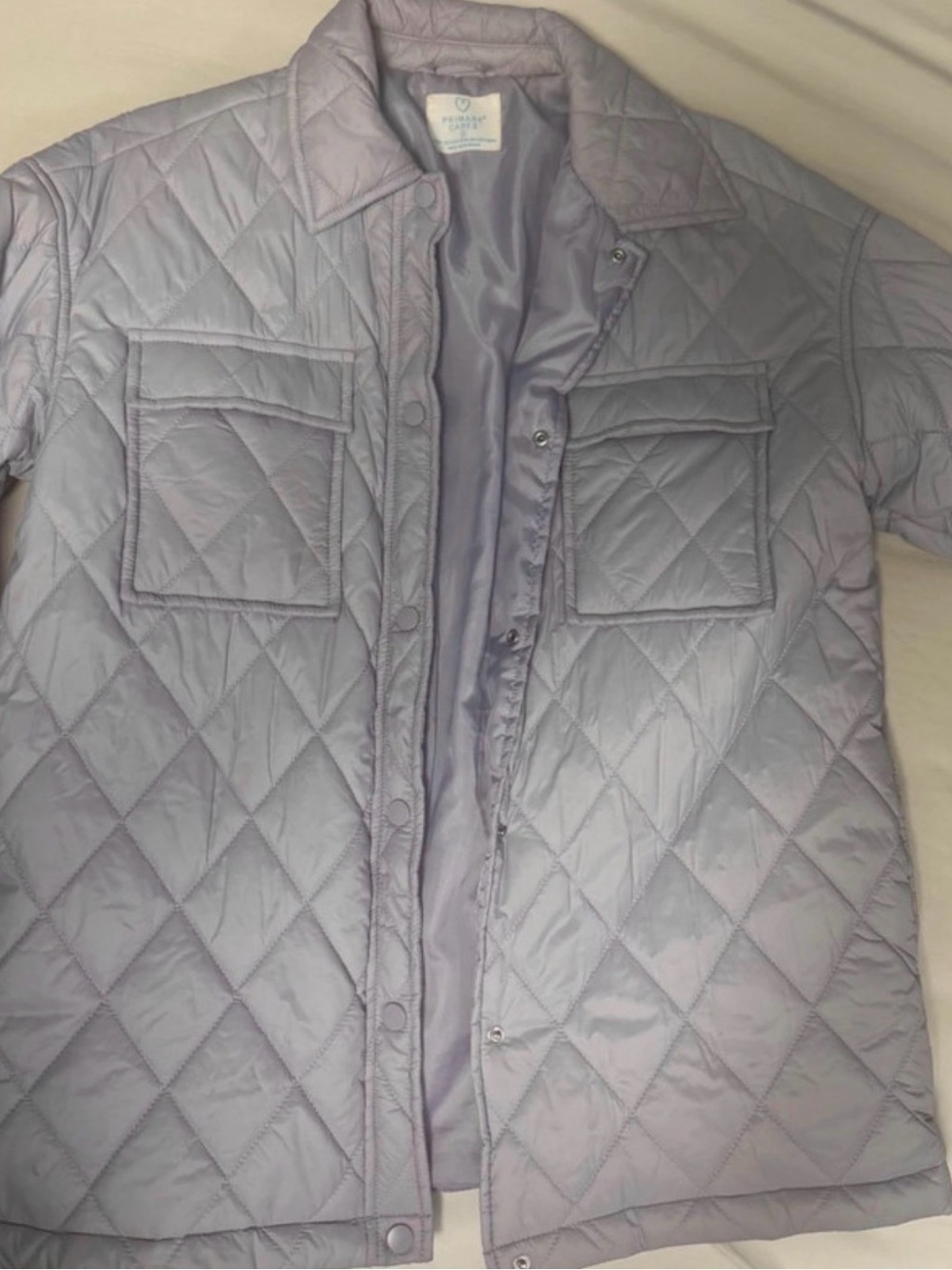 Primark Quilted Light Lavender Puffer Jacket